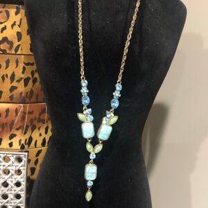 Chic Blue and Gold Necklace